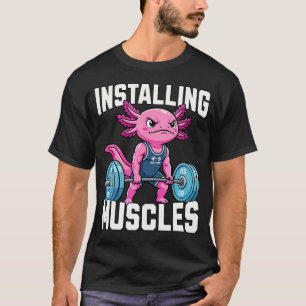 Camiseta Instalando Músculos Ginásio de Levantamento de Pes