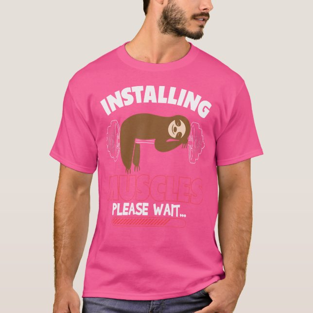 Camiseta Instalar Músculos Lama Malhação de Levantamento Mo (Frente)