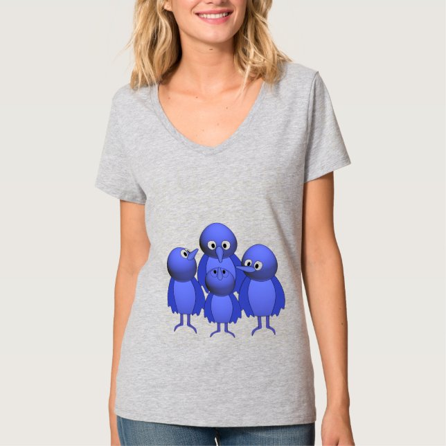 Camiseta Instantâneo da família Blue Birds (Frente)