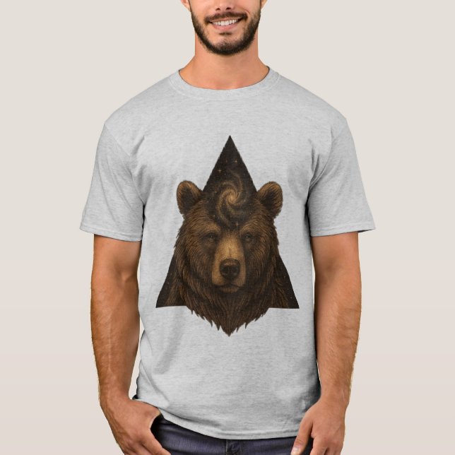 Camiseta INSTINTO CELESTE – O Urso Que Guarda as Estrelas (Frente)