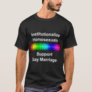 Camiseta Institucionalizar homossexuais..apoiar Casamento g