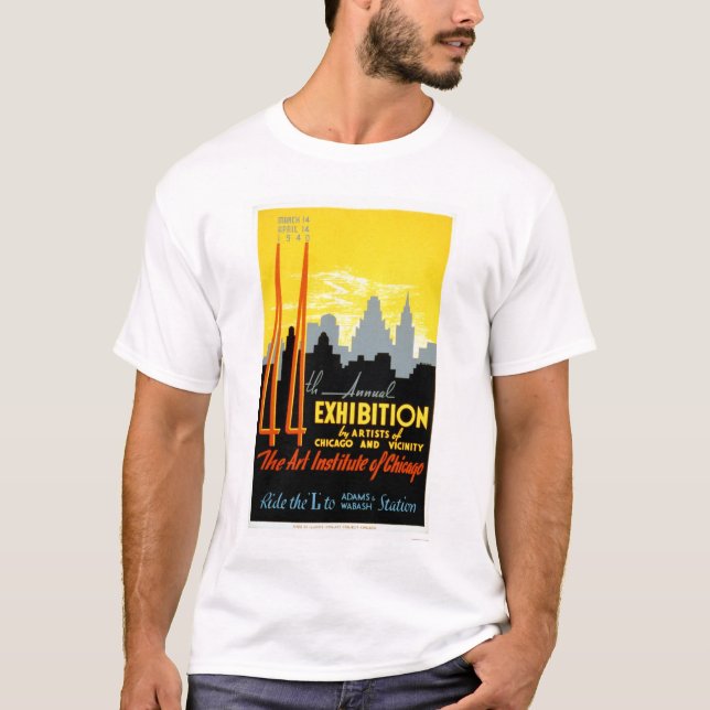 Camiseta Instituto Chicago da arte WPA 1940 (Frente)
