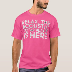 Camiseta Instrução acústica de música com guitarra P acústi
