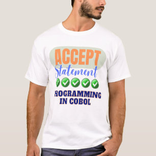 Camiseta Instrução Cobol Programing With Accept