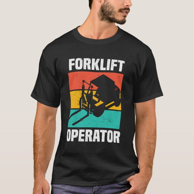 Camiseta Instrução de diversão do operador de empilhadeira  (Frente)