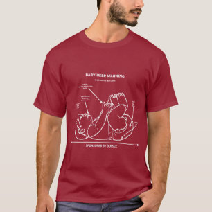 Camiseta Instrução de Novo papai engraçada Novas instruções