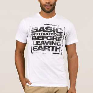 Camiseta Instruções básicas antes de deixar a terra