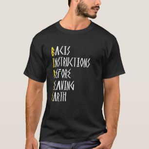 Camiseta Instruções básicas de bíblia antes de deixar a Ter