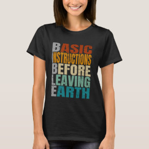 Camiseta Instruções básicas de bíblia antes de deixar o ter