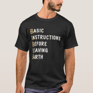 Camiseta Instruções básicas sobre a lição de bíblia antes d