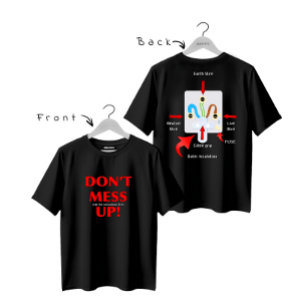 Camiseta Instruções de plugagem