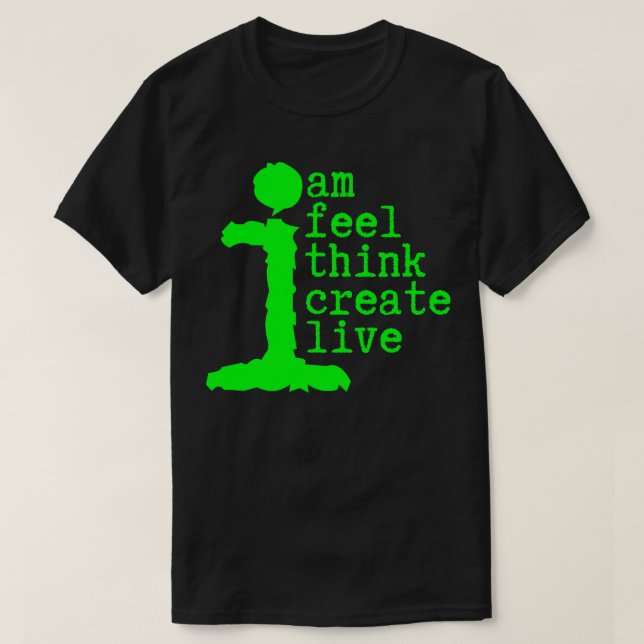 Camiseta Instruções de vida do Human Am I 1 (Frente do Design)