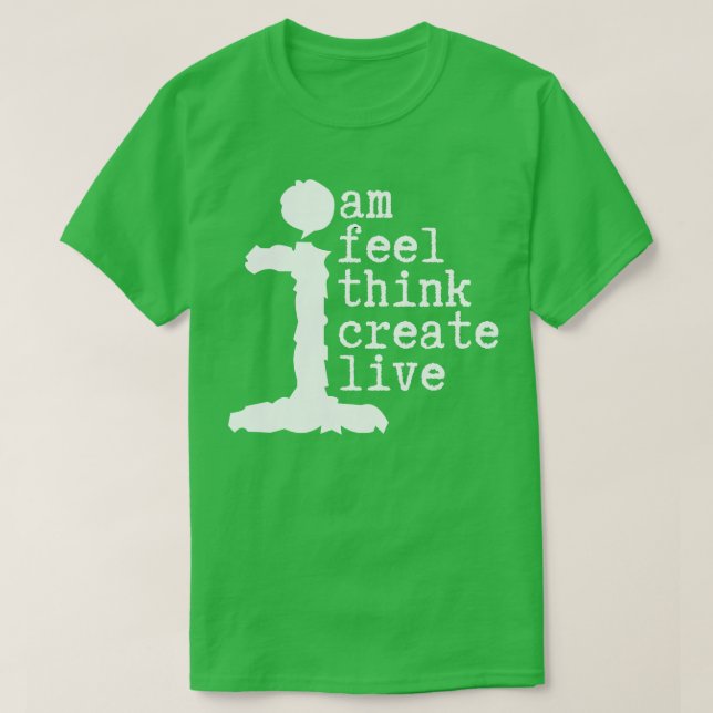 Camiseta Instruções de vida do Human Am I 6 (Frente do Design)