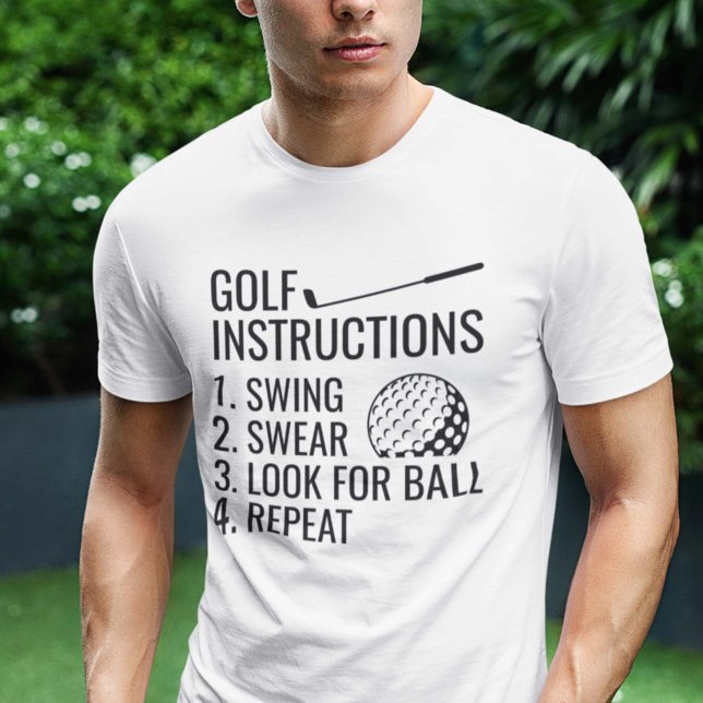 Camiseta Instruções para Golf (golf instructions shirt)