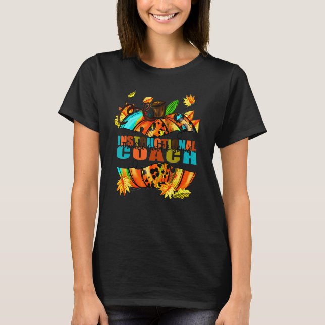 Camiseta Instructional Coach Thankful Grateful Blessed Autu (Frente)