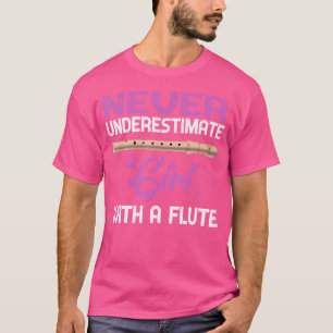 Camiseta Instrumen Musical De Mulheres Flutistas Jogadoras