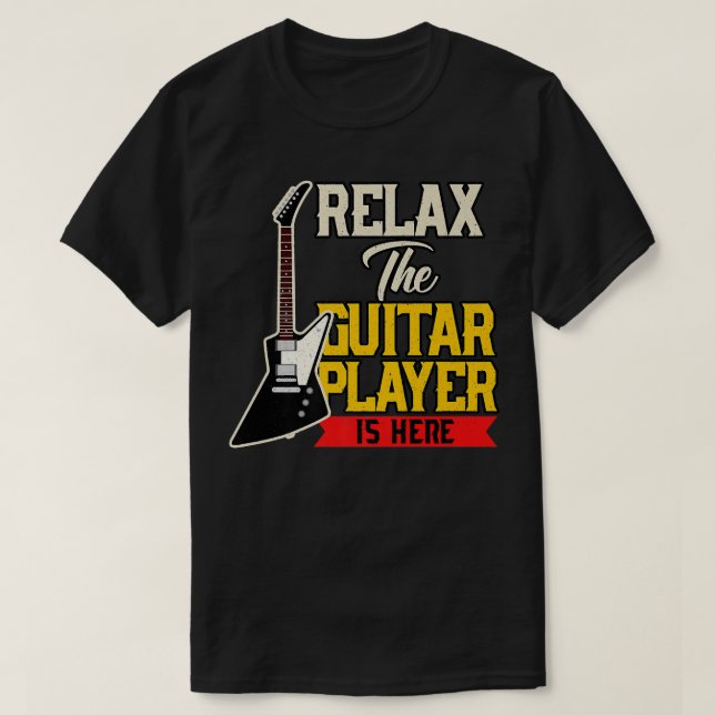 Camiseta Instrumentário de String do Leitor de Violão Vinta (Frente do Design)