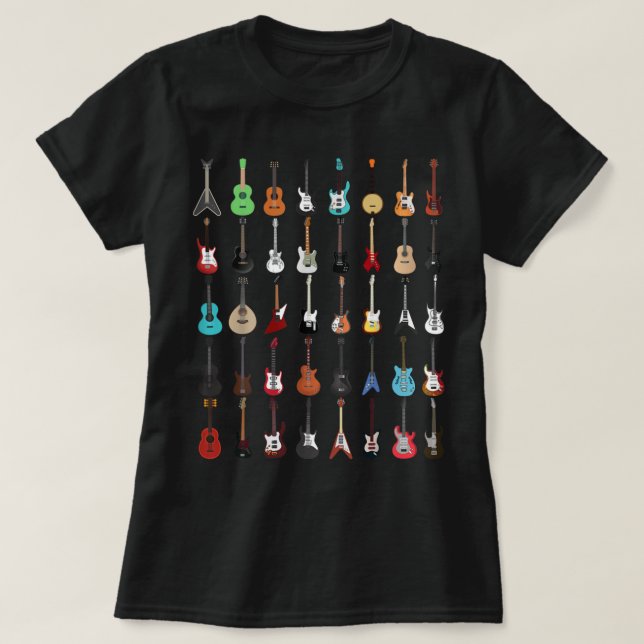 Camiseta Instrumentário Musical de Guitarra (Frente do Design)