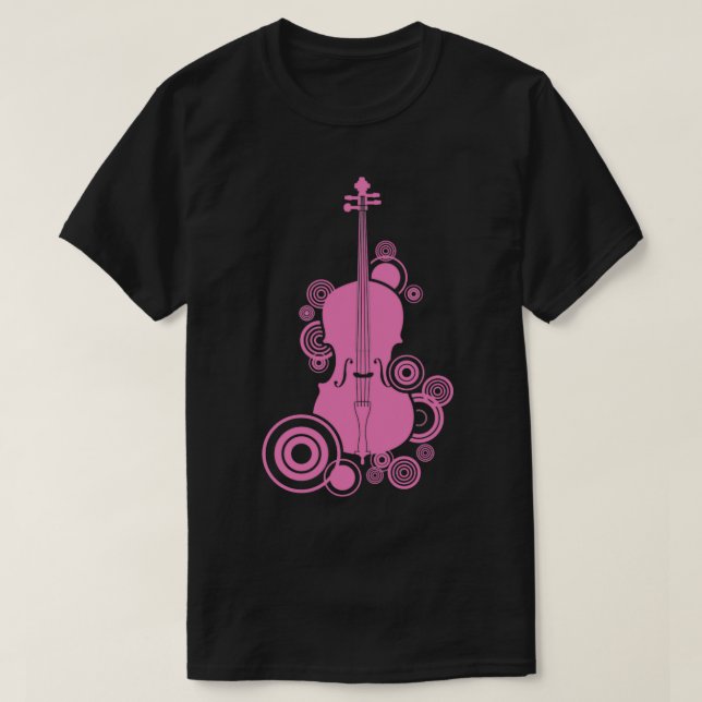 Camiseta Instrumento Cello Violoncello Bass Violin String (Frente do Design)