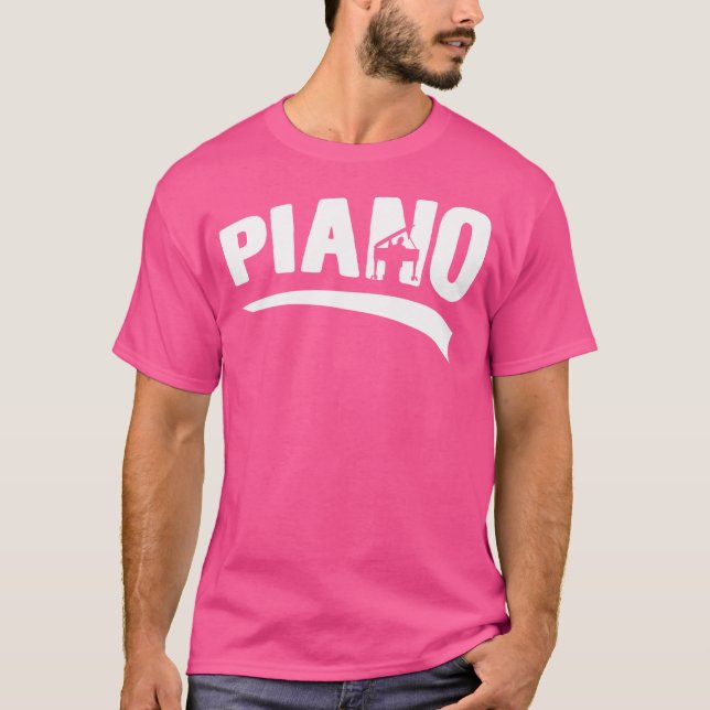 Camiseta Instrumento Clássico de Música do Teclado Pianista (Frente)