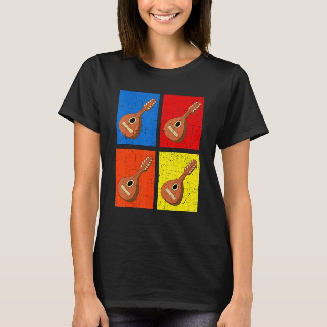 Camiseta Instrumento de Cadeia de Música Retroativa Mandoli (Frente)