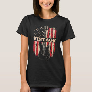 Camiseta Instrumento de Cordas Patriótico de 4 de Julho par