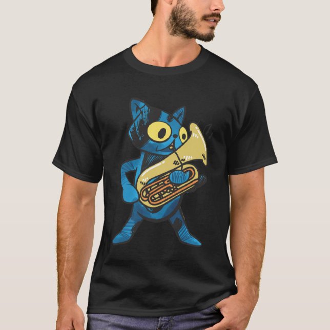 Camiseta Instrumento de latão de Euphonium (Frente)