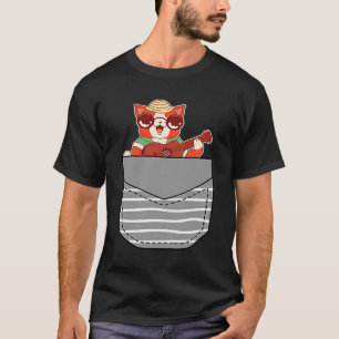Camiseta Instrumento De Música Cat Ukulele Em Pocket