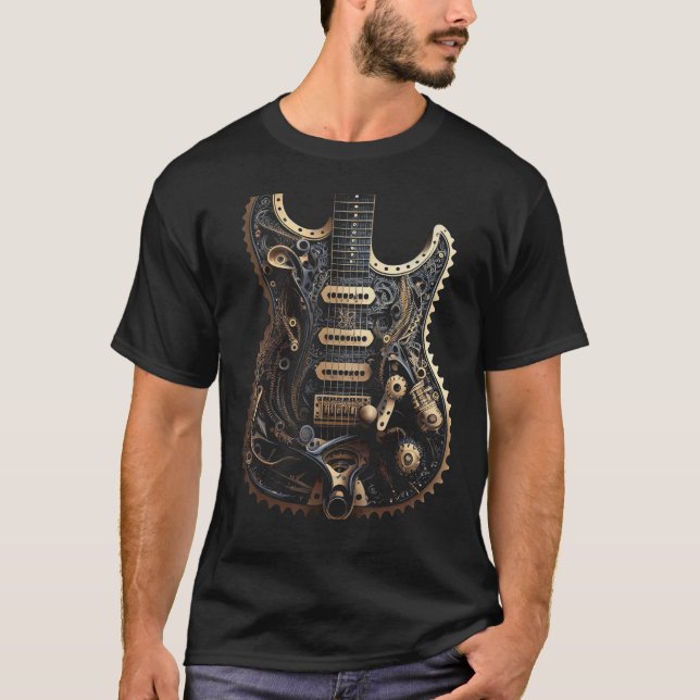 Camiseta Instrumento de música de guitarra Graphic steampun (Frente)