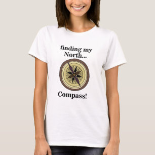 Camiseta Instrumento de Navegação Direção Bússola Engraçado