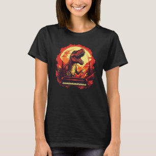 Camiseta Instrumento de Teclado Engraçado para Dinossauros
