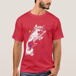 Camiseta Instrumento Elétrico do Lover Guitarista de Gato l