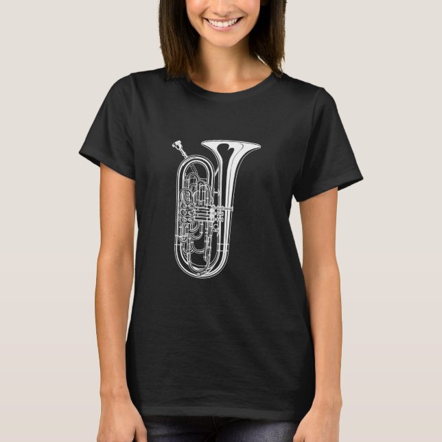 Camiseta Instrumento eólico de Tuba (Frente)