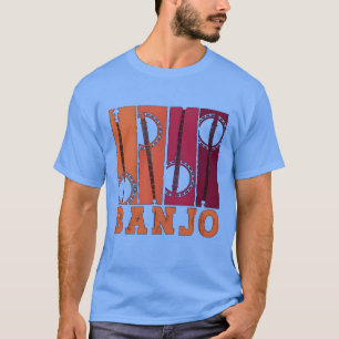 Camiseta Instrumento musical acústico banjo ama música popu