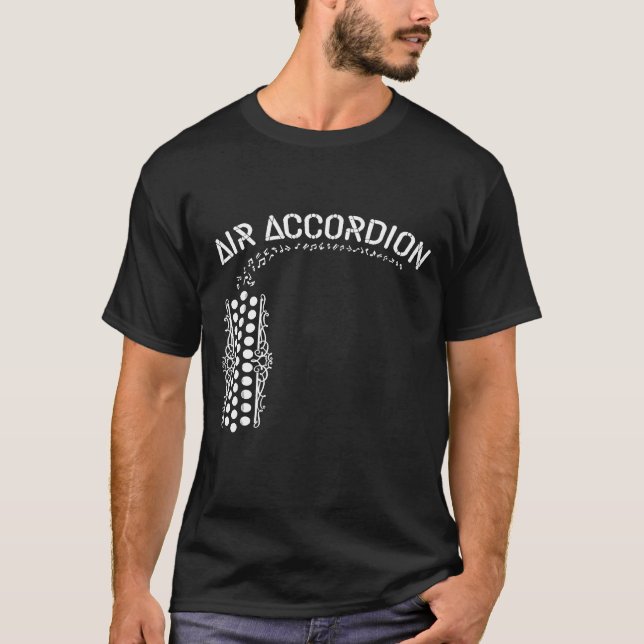 Camiseta Instrumento Musical Air Accordion (Frente)