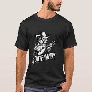 Camiseta Instrumento Musical Amante de Coruja Hootenanny Mú
