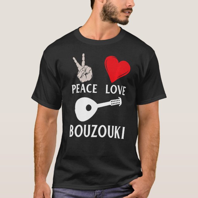 Camiseta Instrumento Musical Bouzouki Irish Bouzouki Music  (Frente)