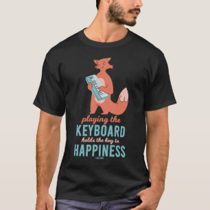 Camiseta Instrumento musical da Floresta Fox Keyboard