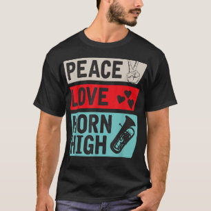 Camiseta Instrumento Musical de Alto Nível para Paz e Amor