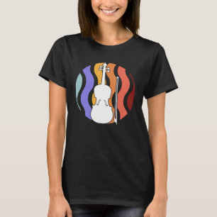 Camiseta Instrumento Musical de Violino contra Vintage para