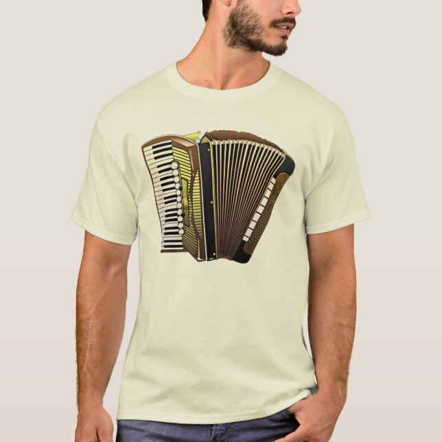 Camiseta Instrumento musical do acordeão bonito (Frente)