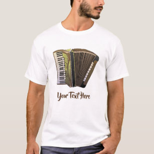 Camiseta Instrumento musical do acordeão personalizado