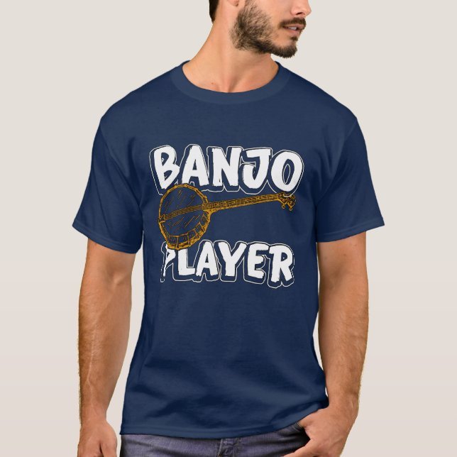 Camiseta Instrumento musical do Banjo Lovk Folk Music r (Frente)