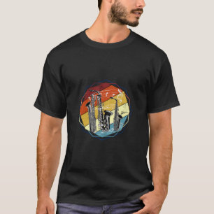 Camiseta Instrumento Musical do Jazz Saxofonista Retrosaxof