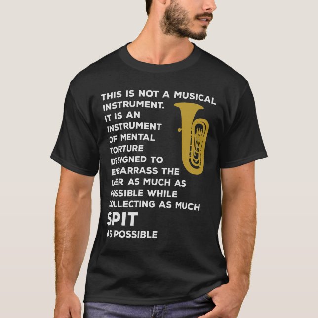 Camiseta Instrumento Musical do Jogador da Banda Tuba March (Frente)