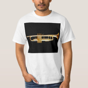 Camiseta Instrumento musical do vento do chifre de bronze