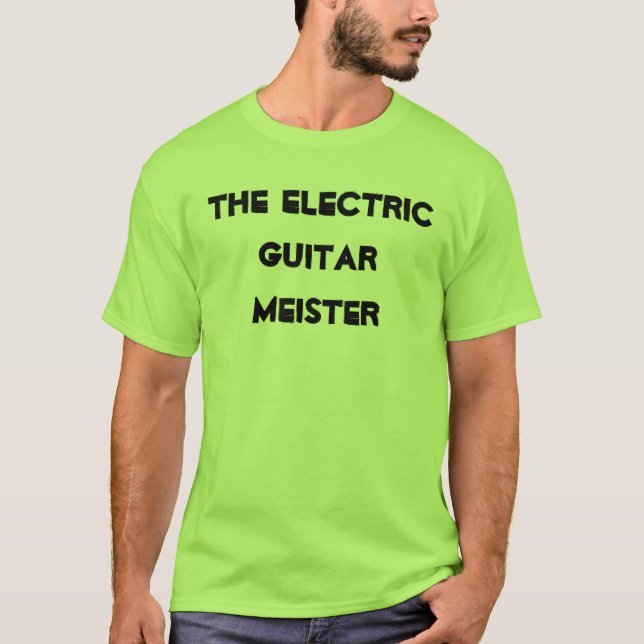 Camiseta Instrumento Musical Elétrico de Meister de Violão (Frente)