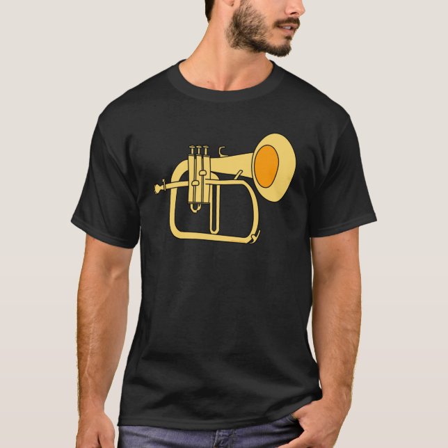Camiseta Instrumento Musical Flugelhorn (Frente)