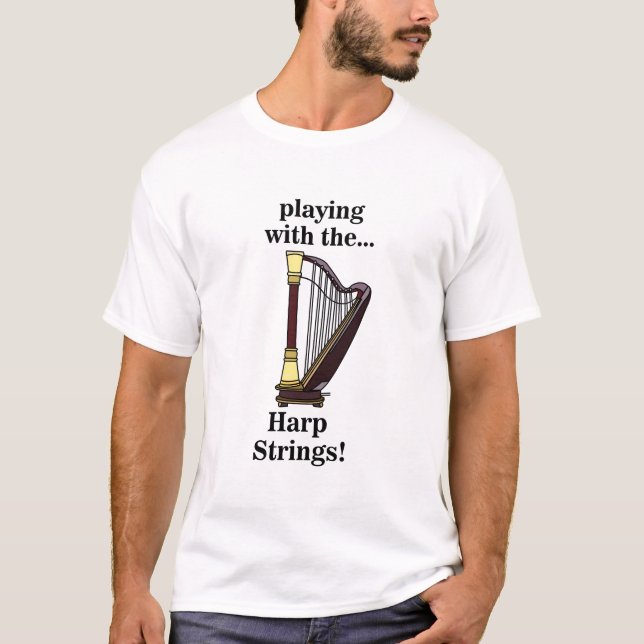 Camiseta Instrumento Musical Harpa (Frente)