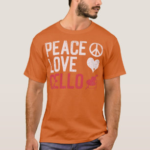 Camiseta Instrumento Musical Peace Love Cello
